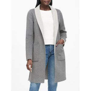 Banana Republic Reversible Car Coat Grey